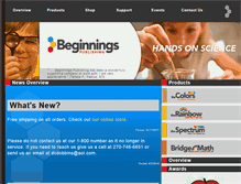 Tablet Screenshot of beginningspublishing.com